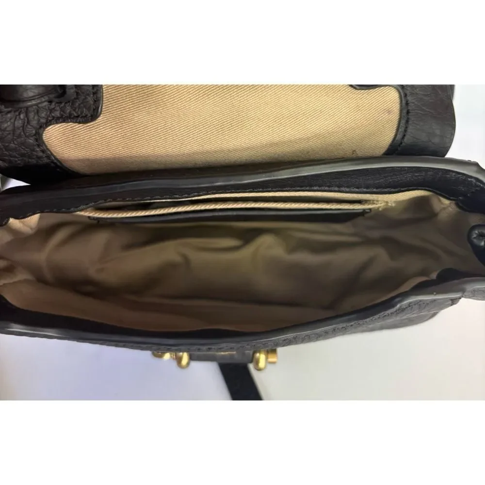 J.Crew Mini Rider bag in Italian leather in Black